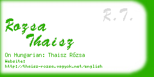 rozsa thaisz business card